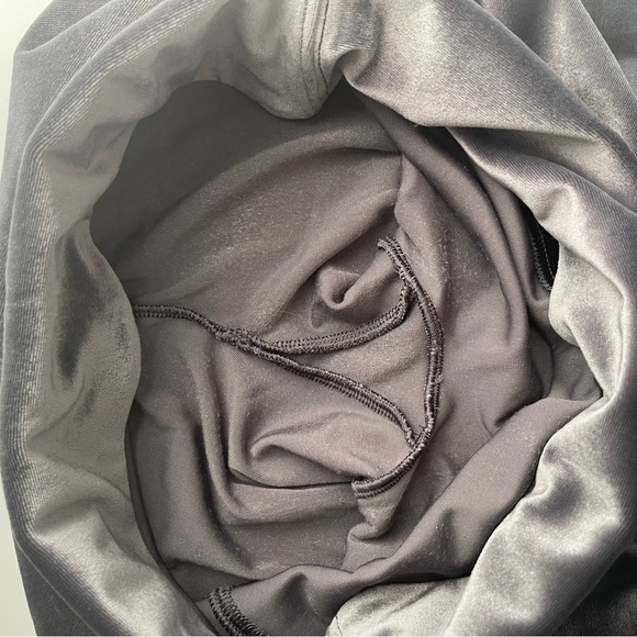 SPANX Grey Velvet Tummy Control High Waisted Tights Leggings Size M - Picture 8 of 11